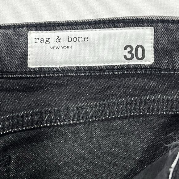 Rag‎ & Bone Jeans Women Gray Distressed Slim Fit Raw Hem Denim Sz 30 (34X28.5) - Picture 9 of 14